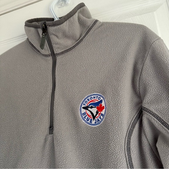 Blue Jays Fleece 1/4 Zip Sweater, men’s size M, stitched logo - Picture 2 of 10